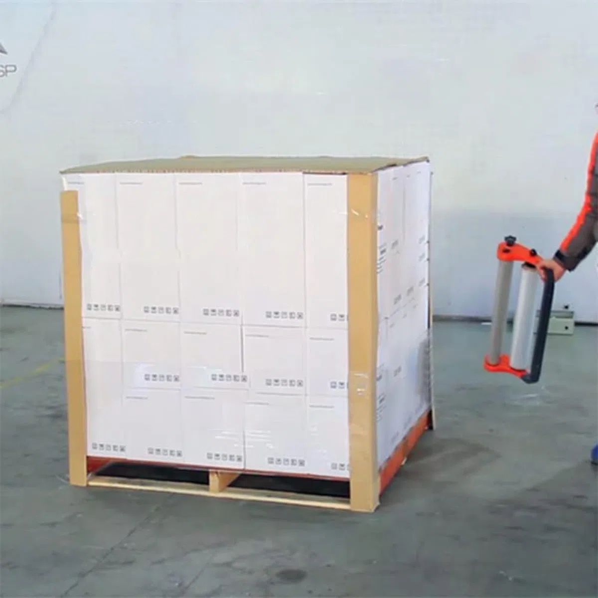 Ensemble D'outils d'emballage Manuel De Palettes, Distributeur De Film Étirable De Qualité Industrielle Machine D'enroulement De Film Portable pour L'emballage Alimentaire dans