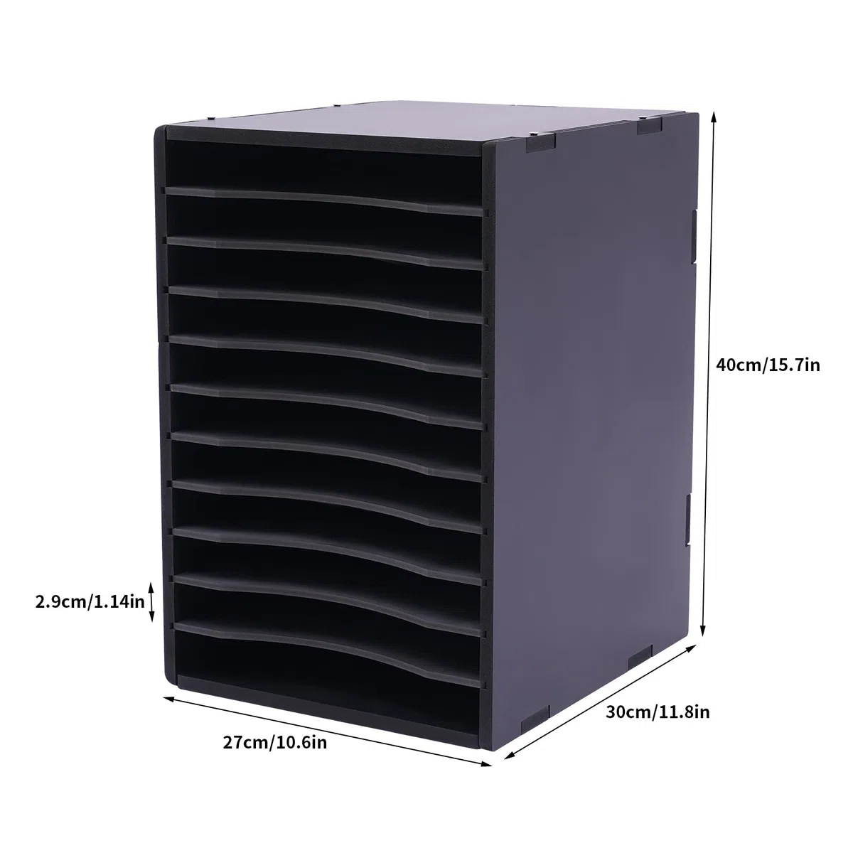 Organiseur de littérature de bureau, trieur vertical pour courrier, magazines, papiers, 11 compartiments de rangement de bureau