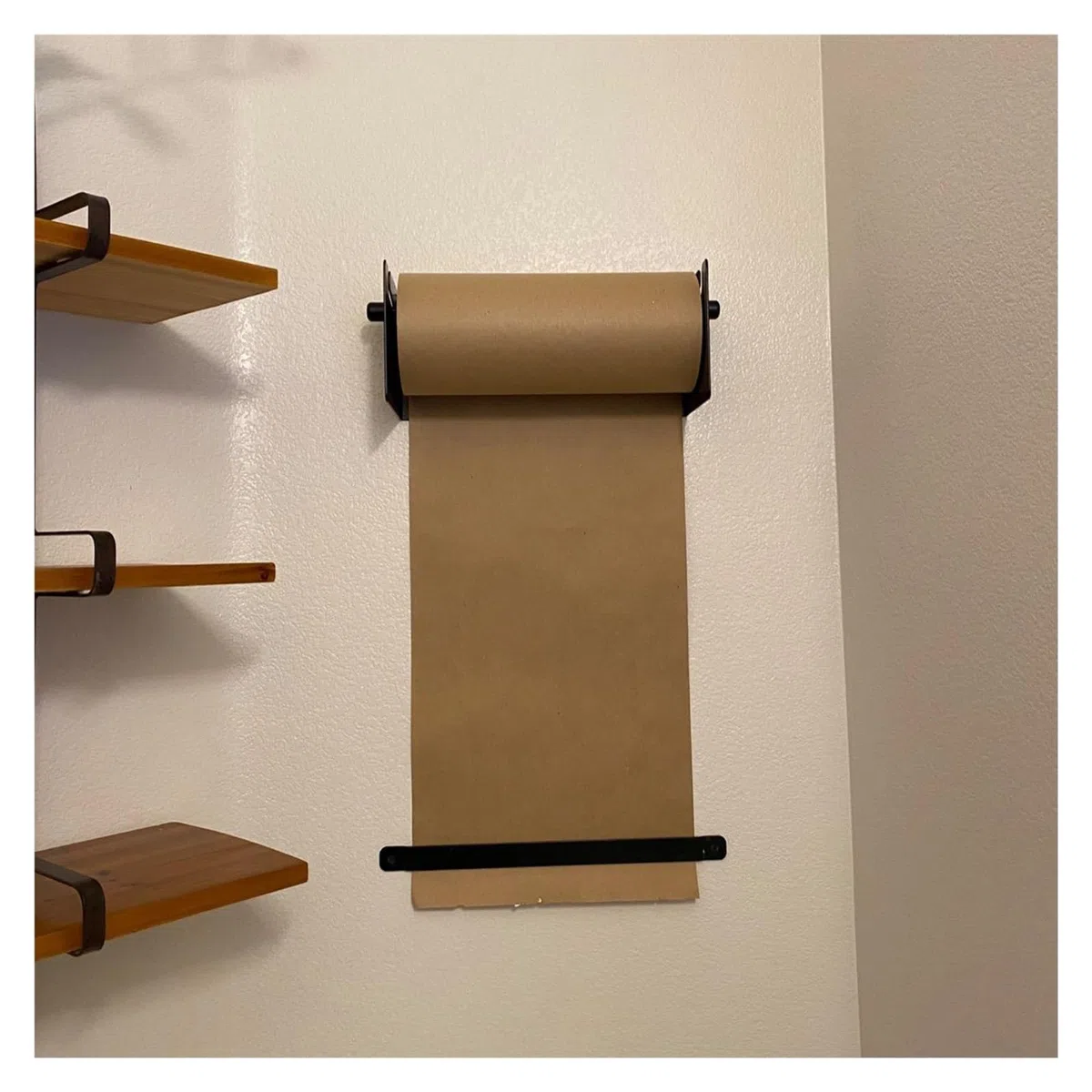 Distributeur de papier kraft, Distributeur et coupe-rouleau de papier kraft de 39, 51 et 66 po, support mural robuste(Width 99cm/39in)