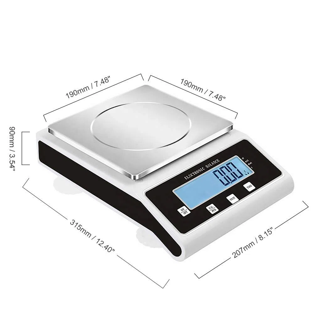 Balance de laboratoire numérique de haute précision 0,1 g Balance analytique de laboratoire Balance de précision électronique pour laboratoires Recherche en laboratoire École Bijoux (prise 220 V UE/