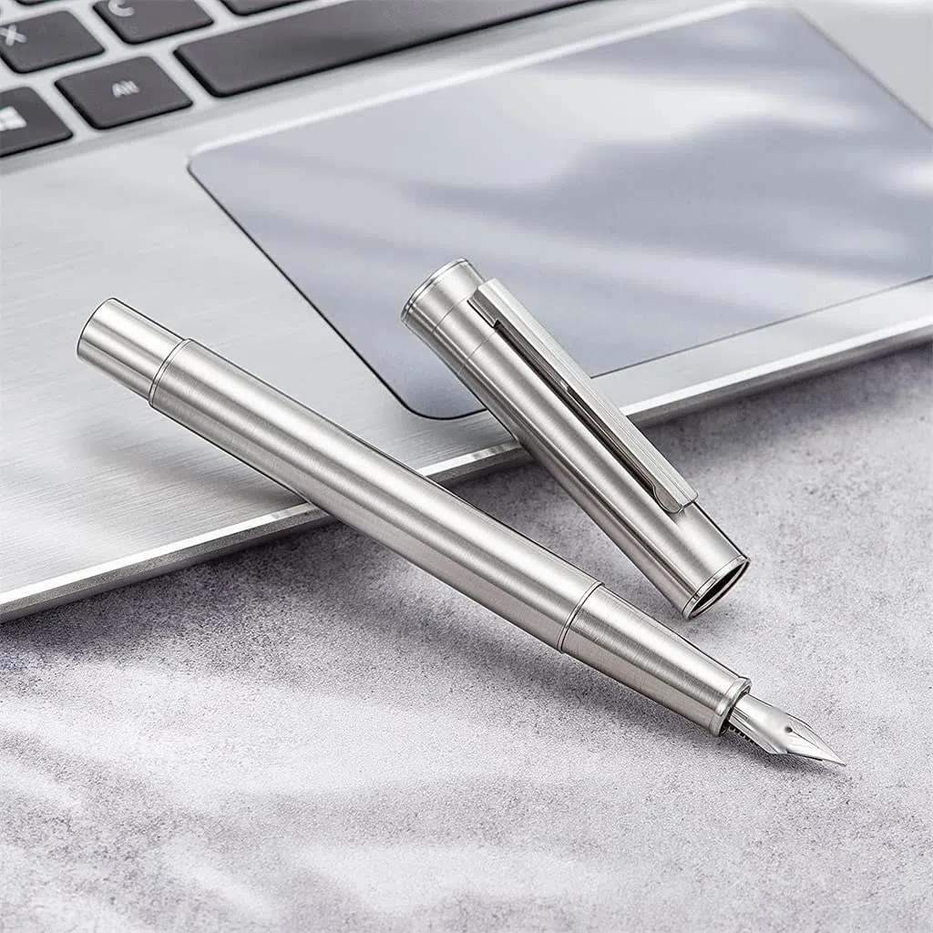 Stylo plume en acier inoxydable F/plume pour l'école, le bureau