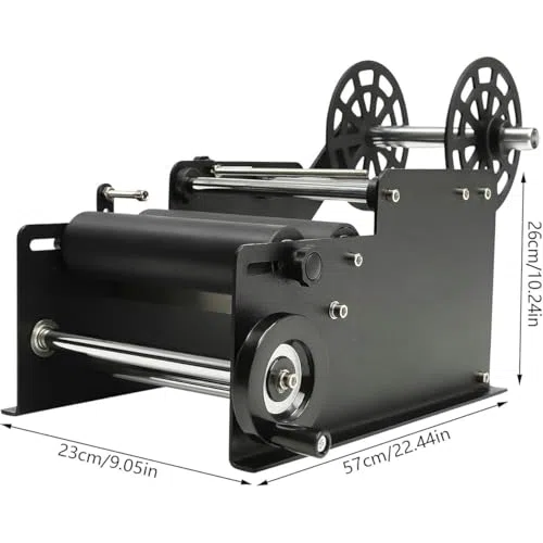Machine à étiqueter pour bouteilles rondes, applicateur manuel pour étiquettes adhésives, convient pour bouteilles en verre et en plastique, largeur d'étiquette réglable 10-130 mm