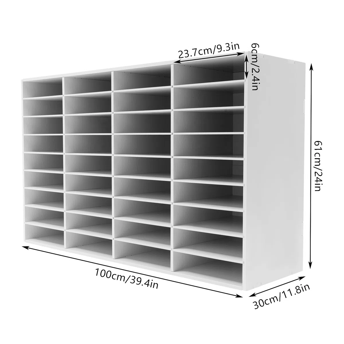 Organiseur Documents 36 Compartiments,Grande Capacité, Bureau, 100x30x61cm
