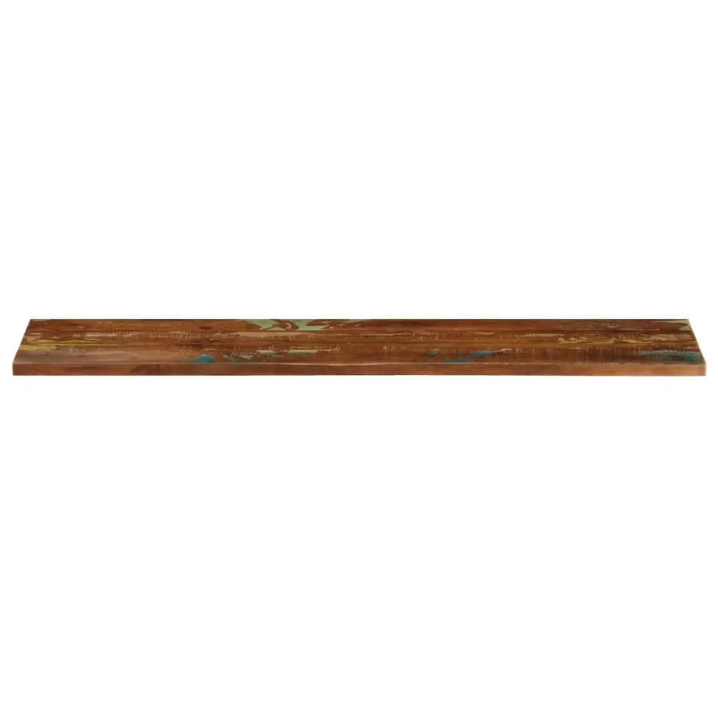 Dessus de Table 180x40x2,5cm Rectangulaire en Bois Massif de Récupération, Plateau de Remplacement pour Table à Manger ou Bureau, Design Rustique et Finition Couleurs Mixtes