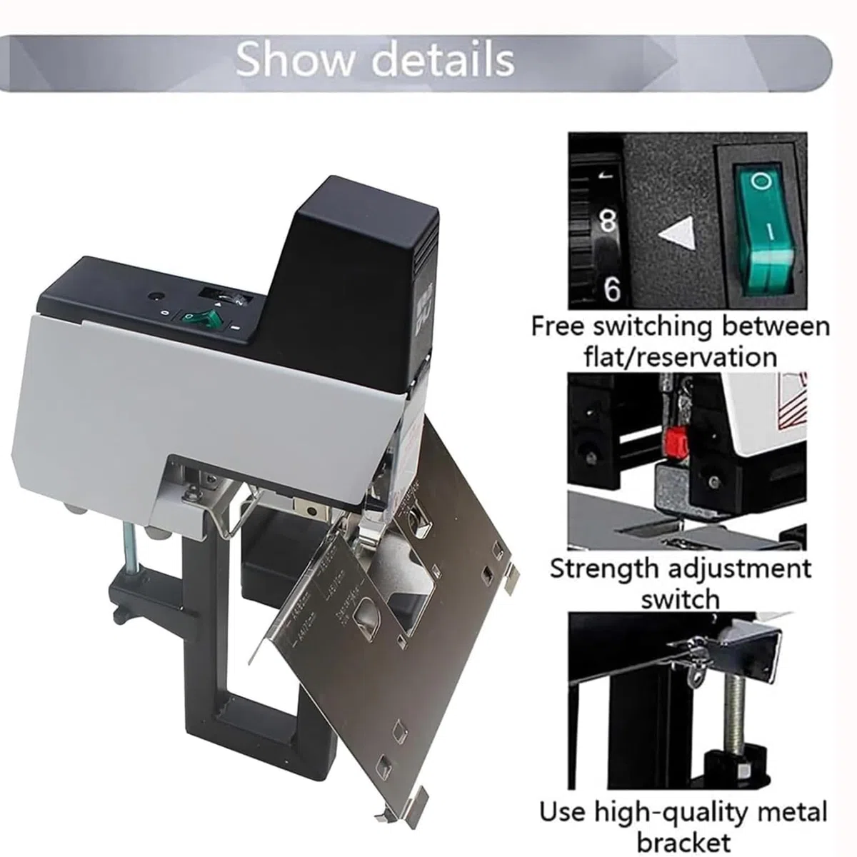 Agrafeuse électrique avec pression réglable, relieuse de selle pour bureau, école et publication