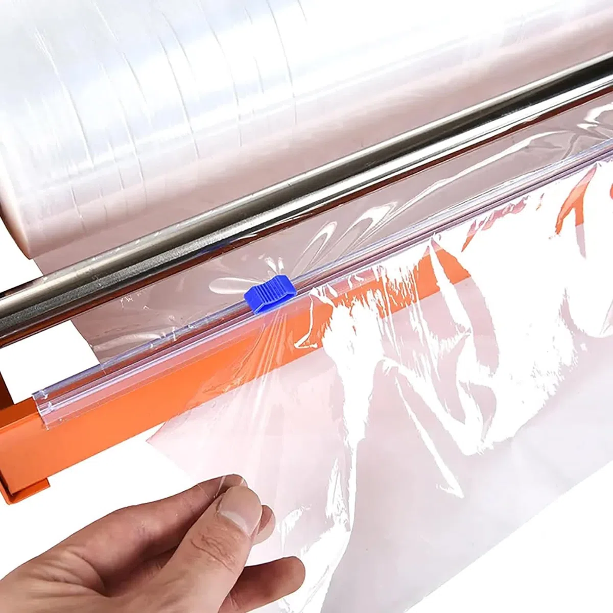 Machine d'emballage manuelle de film étirable robuste pour distribution de table Design solide et durable Peut contenir le film jusqu'à 50 cm de large, idéal pour un usage industriel