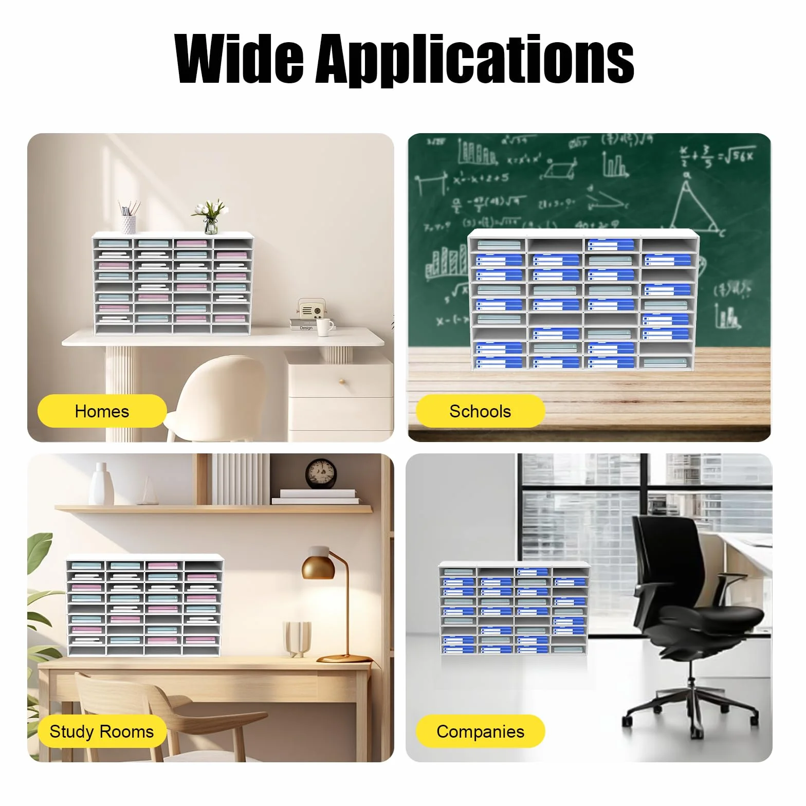 Organiseur Documents 36 Compartiments,Grande Capacité, Bureau, 100x30x61cm
