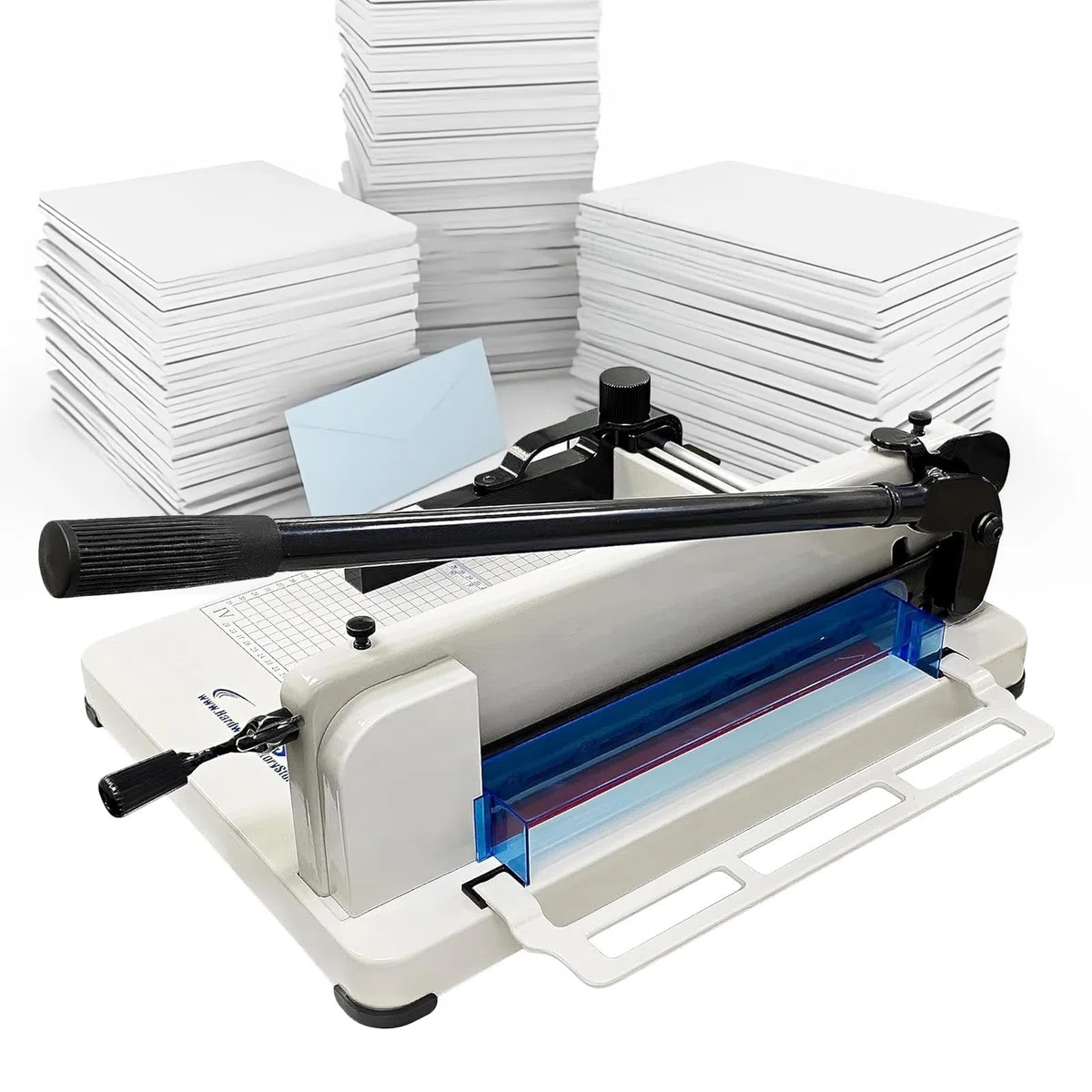 Coupe-papier robuste A4, 30,5 cm, capacité de 400 feuilles, base en métal, lame HSS pour une efficacité de coupe de précision