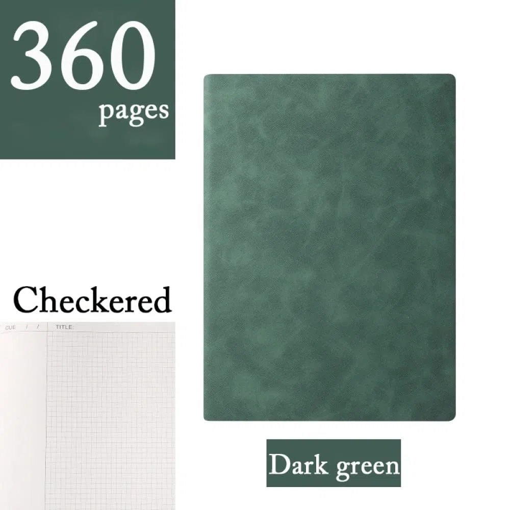 Cahier A5/B5, 360 pages vierges/grille adaptées au bureau de l'école, agenda de bloc-notes de planification, carnet de croquis de dessin d'art, damier, B5