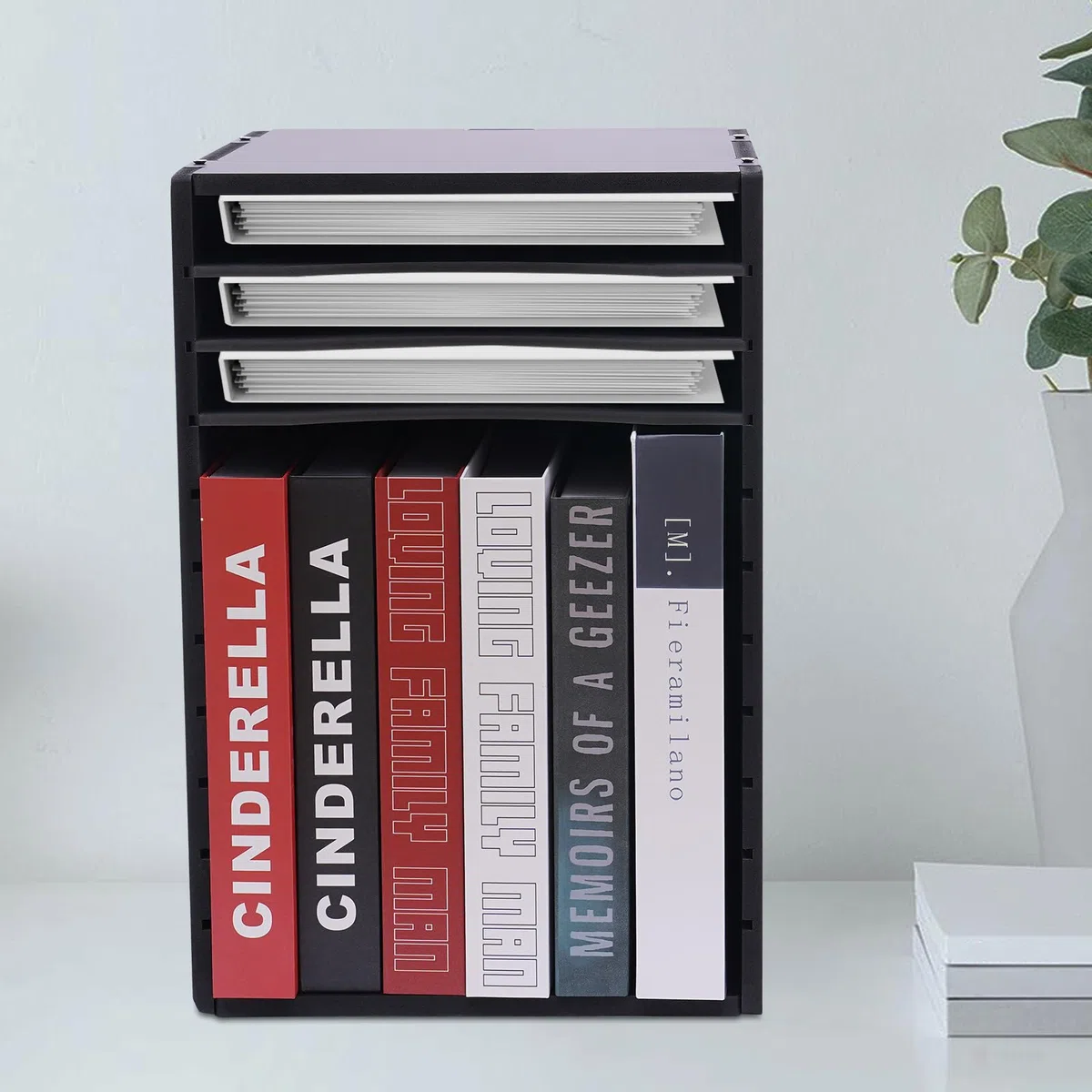 Organiseur de littérature de bureau, trieur vertical pour courrier, magazines, papiers, 11 compartiments de rangement de bureau