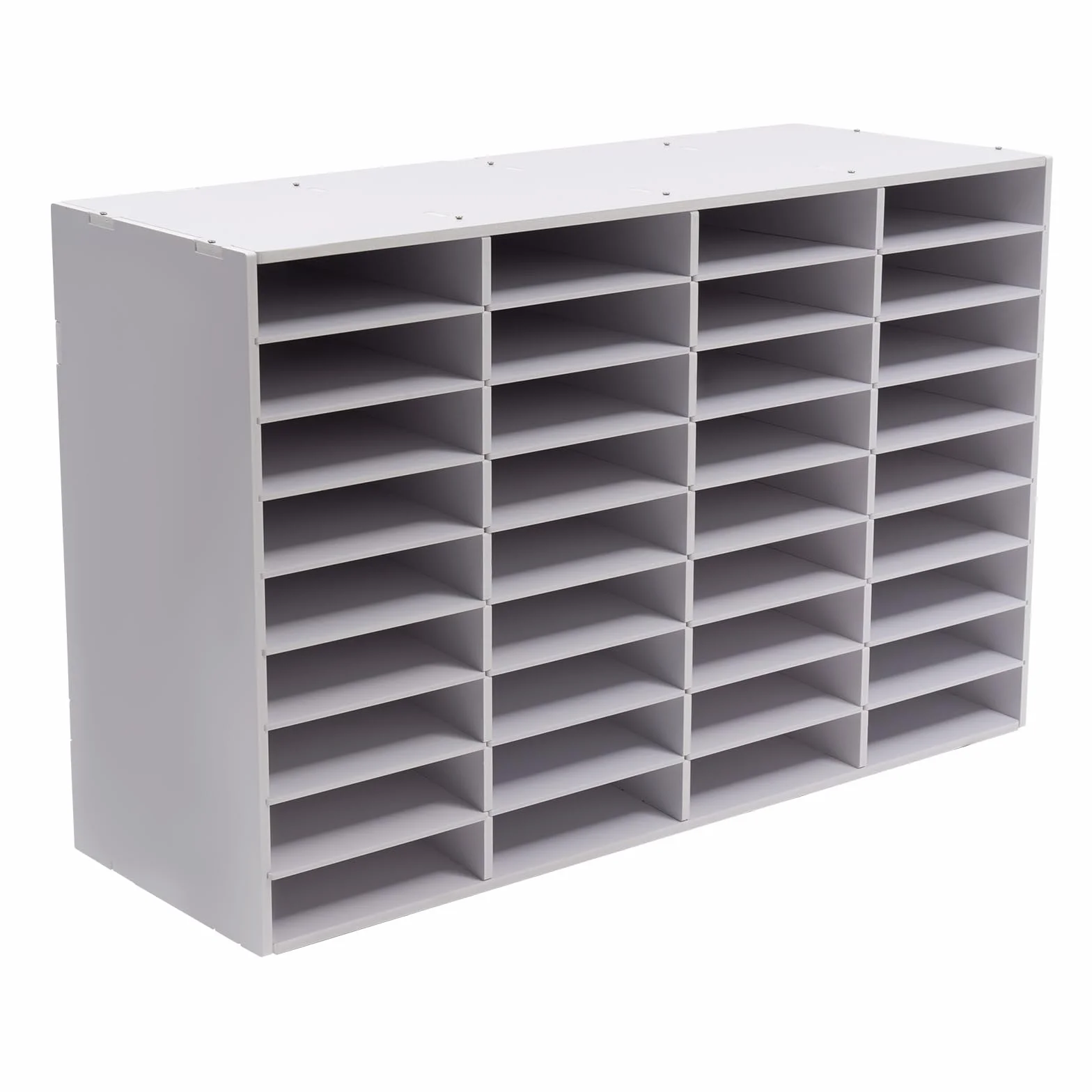 Organiseur de courrier et de Documents de Bureau à 24 Compartiments, boîte aux Lettres étudiante pour dossiers, Documents et Lettres (Blanche, 36 emplacements)