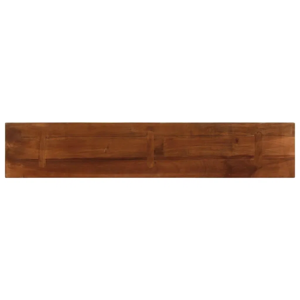 Dessus de Table 180x40x2,5cm Rectangulaire en Bois Massif de Récupération, Plateau de Remplacement pour Table à Manger ou Bureau, Design Rustique et Finition Couleurs Mixtes
