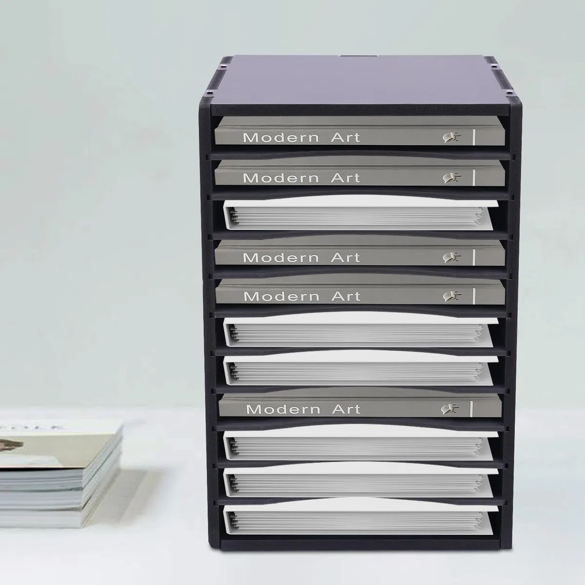 Organiseur de littérature de bureau, trieur vertical pour courrier, magazines, papiers, 11 compartiments de rangement de bureau