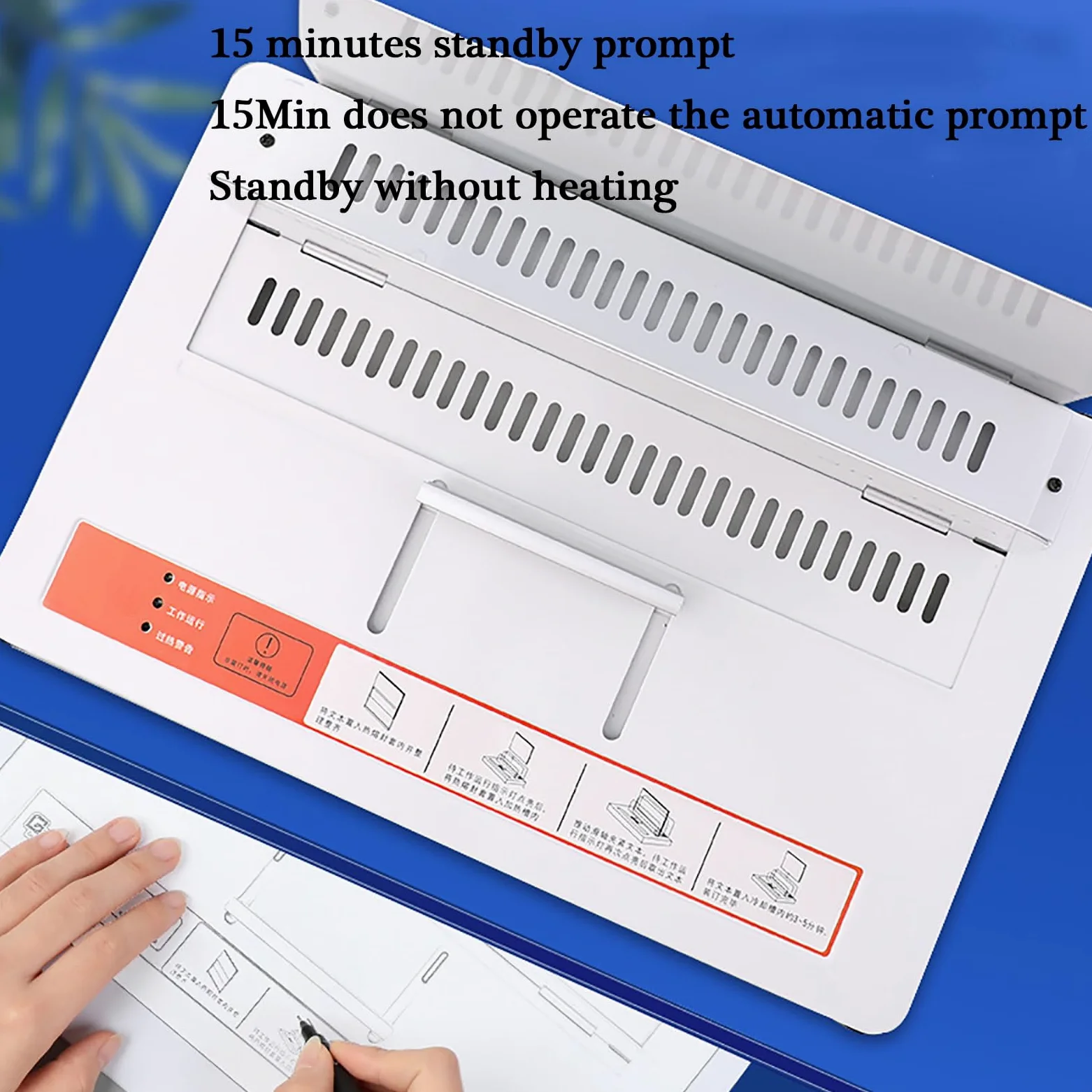 Relieuse électrique thermique, épaisseur de reliure de 1 à 55 mm, capacité de 500 feuilles pour soumissions, polices d'assurance, rapports