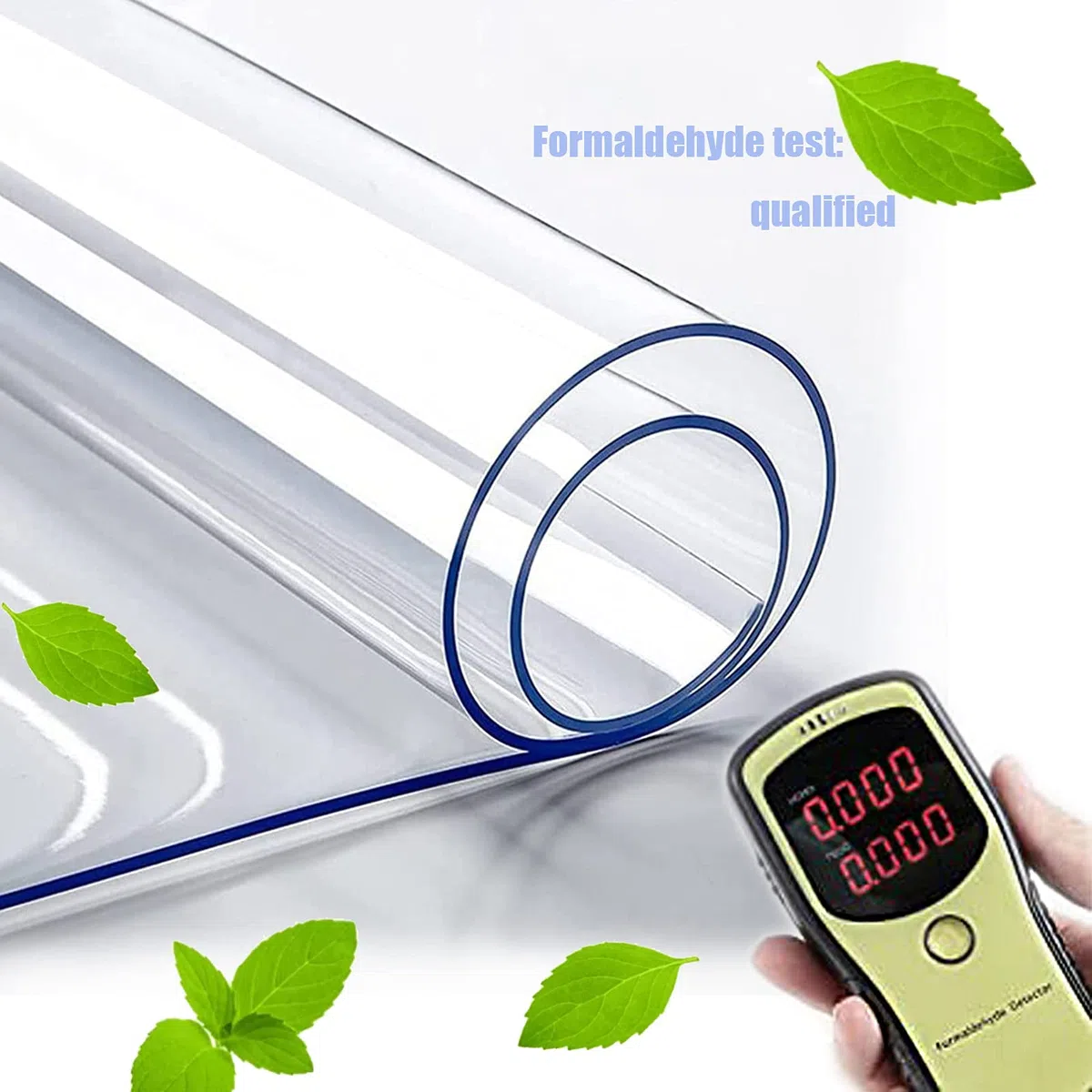 Sous-main protecteur transparent pour ordinateur de bureau et bureau d'écriture en vinyle pour dessus de table en plastique (1,5 mm, taille : 40 x 50 cm)