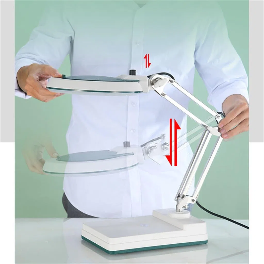 Loupe De Bureau avec Lumière LED, Support Lecture, d'entretien
