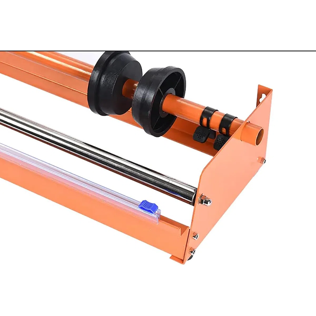 Machine d'emballage manuelle de film étirable robuste pour distribution de table Design solide et durable Peut contenir le film jusqu'à 50 cm de large, idéal pour un usage industriel