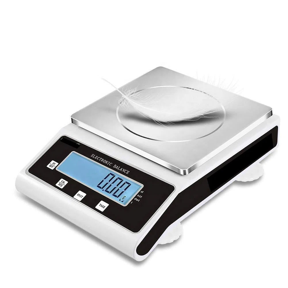 Balance de laboratoire numérique de haute précision 0,1 g Balance analytique de laboratoire Balance de précision électronique pour laboratoires Recherche en laboratoire École Bijoux (prise 220 V UE/