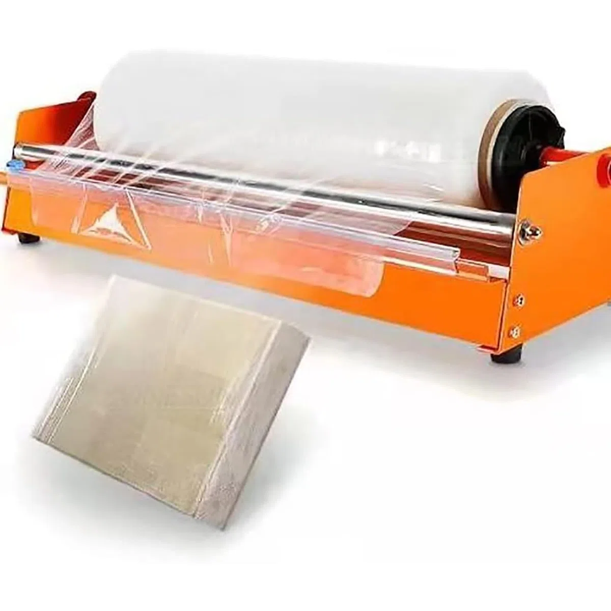 Machine d'emballage manuelle de film étirable robuste pour distribution de table Design solide et durable Peut contenir le film jusqu'à 50 cm de large, idéal pour un usage industriel